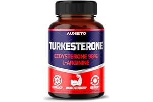 AUMETO Turkesterone Supplement - Enhanced with L-Arginine, Tongkat Ali, Ginseng, Maca Root, Vitamin D3 - Energy, Endurace & Male Vitality Support (90 Count (Pack of 1))