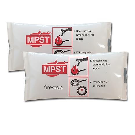 2er-Pack Feuerlöscher Brandklasse F | MPST Fettbrand-Löschpolster | Neuentwicklung für Fettbrände in Pfanne, Topf, Fritteuse 