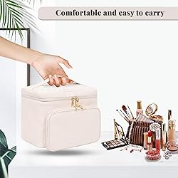 Large Makeup Bag, Portable Travel Makeup Bag for