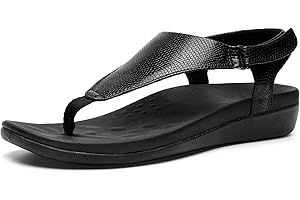 UTENAG Womens Arch Support Sandals Orthotic Adjustable Thong Flip Flops