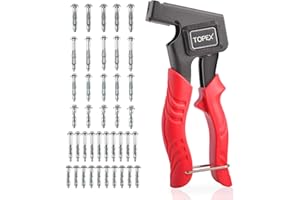 TOPEX 41 Pieces Hollow Wall Anchor Fixing Gun Set Metal Setting Hand Tool Kit Wall Anchor Setting Wall Anchor Gun with Multip