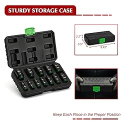 EMENTOL 3/8" Drive Impact Socket Set, Semi-Deep