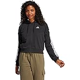 adidas womens Essentials 3-stripes French Terry Full-zip Hoodie
