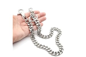 newtro Heavy Duty Wallet Chain Men Women Boy Girl, Biker Motorcycle Pants Jean Punk Goth Key Chain Black Gold Silver TH