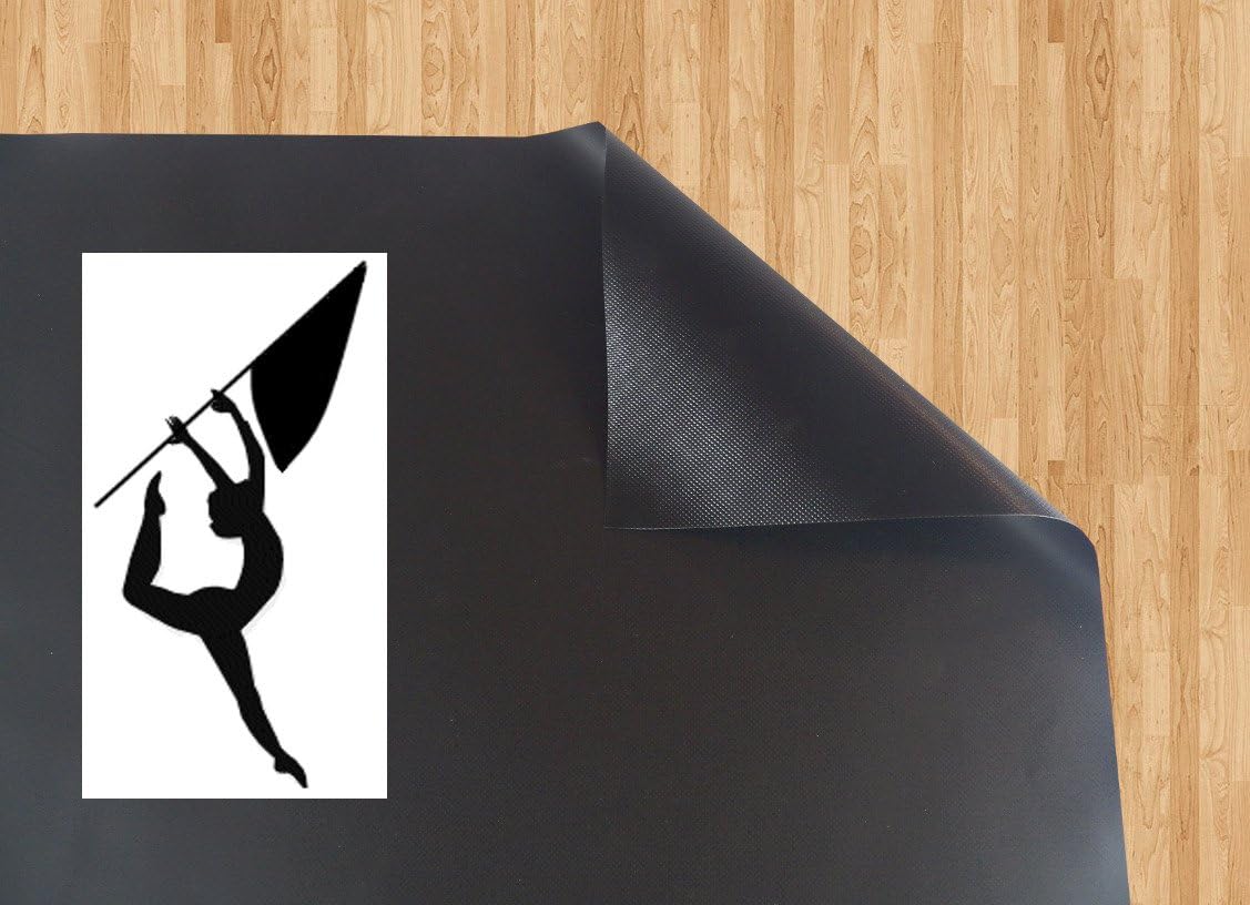 60' x 80' 20 oz. Vinyl Gym Floor Tarp Black/Black Winter Guard Cover