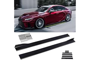 JMTBNO 2M/78.7'' Universal Black Side Skirts Rocker Extension Panel Body Kit Lip Splitters Winglet Splitters Lip 6pcs Compatible with Honda Accord Civic Subaru Mazda Ford Nissan Altima