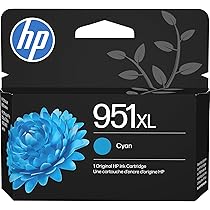 Original HP 951XL Cyan High-yield Ink Cartridge | Works with HP
