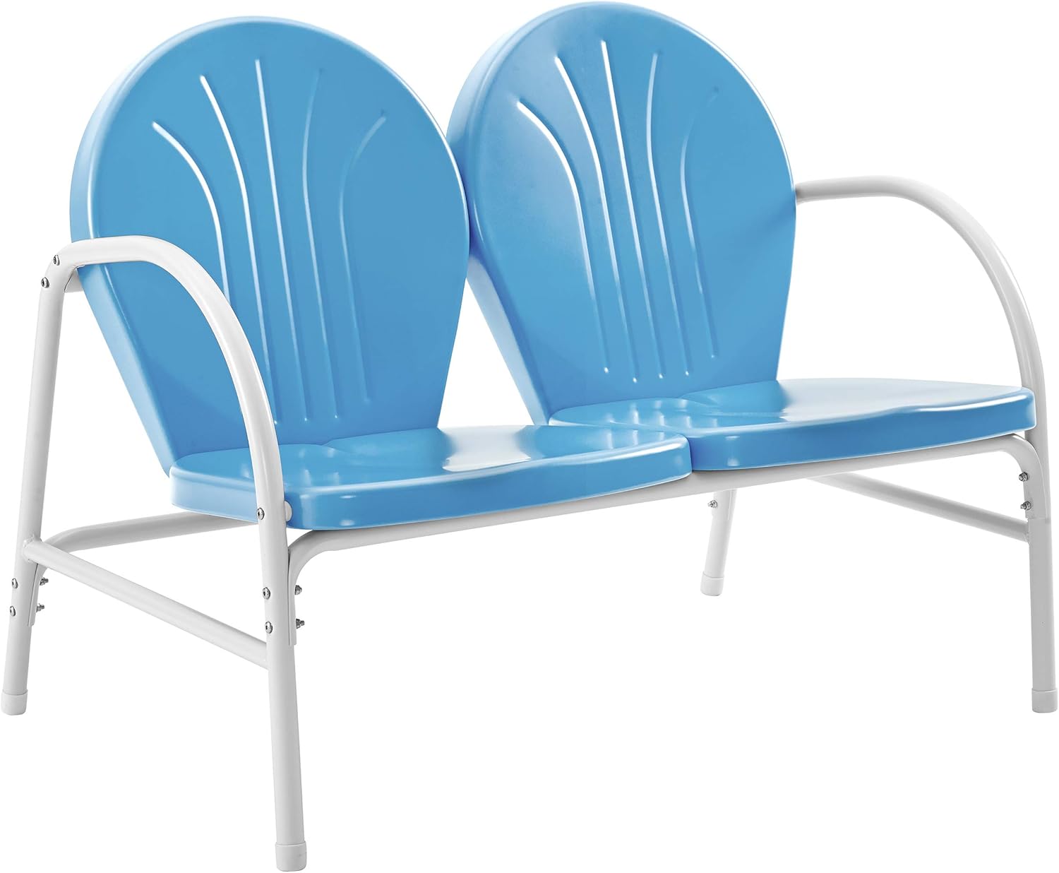 Crosley Furniture Griffith Metal Outdoor Loveseat - Sky Blue