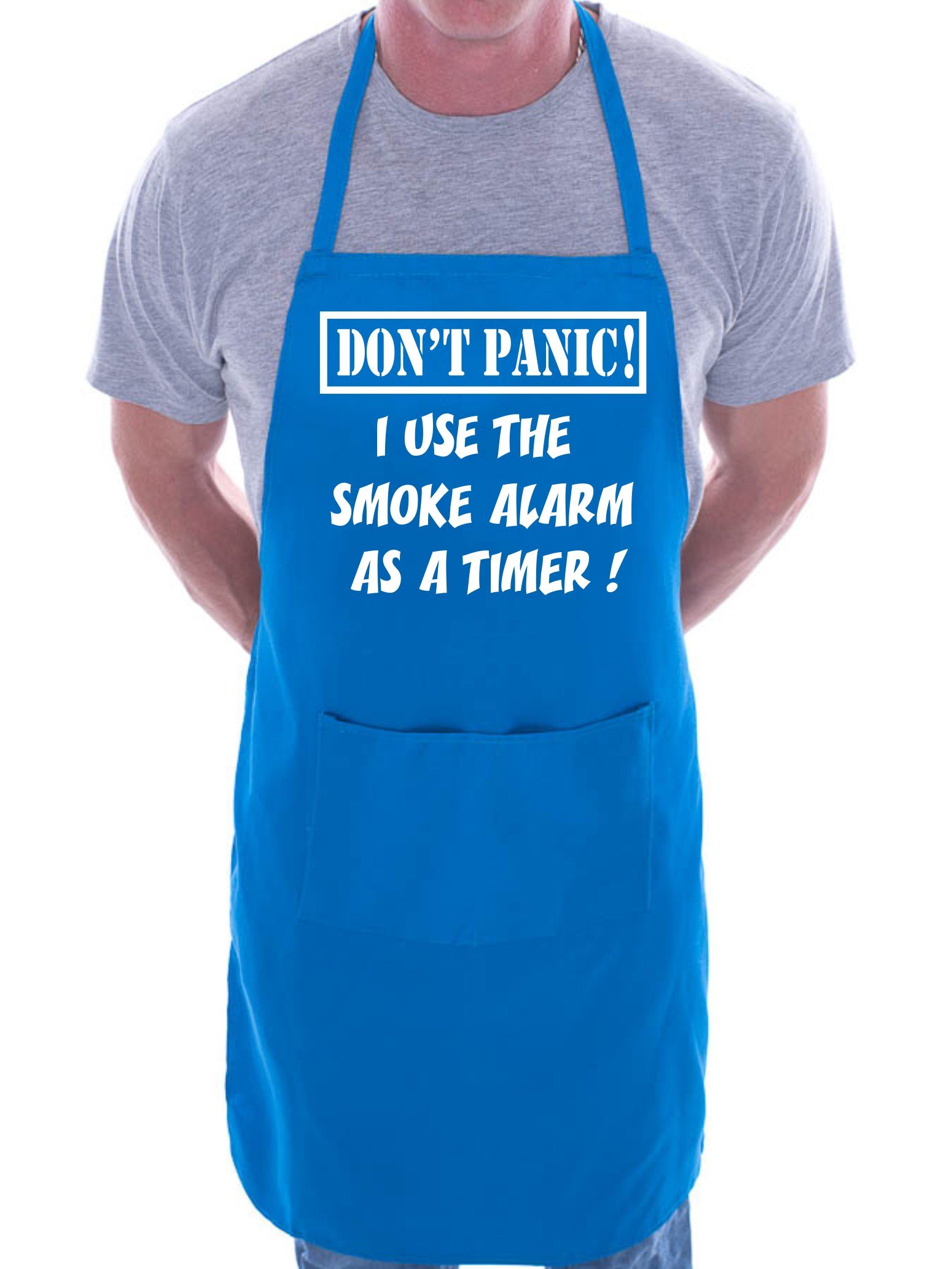 Print4U Don't Panic Fathers Day Gift Funny BBQ Cooking Novelty Apron Blue