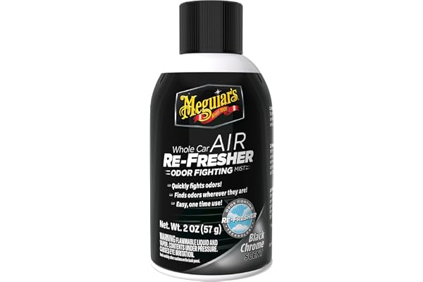 Meguiar's Whole Car Air Refreshener - Odour Eliminator 57g, Black Chrome Scent - G181302C