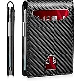 Zitahli Slim Wallets for Men, Leather Money Clip Mens Wallet, RFID Blocking Front Pocket Bifold Wallet, Minimalist Credit Card Holder with Gift Box
