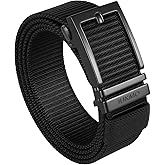 JUKMO Ratchet Golf Belt for Men, Nylon Web Tactical Belt with Automatic Slide Buckle