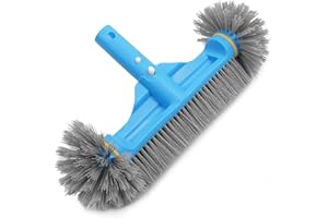 TidyMister 12.5'' Round End Pool Brush Head Cleaning Pool Wall & Tiles & Steps Sturdy Nylon Bristles, Pool Scrub Brushes,for Inground/Above Ground Swimming Pool,Spa, Bathroom, Hot Tub,No Pole