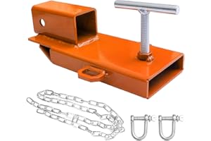Forklift Trailer Hitch Attachment, AIWARGOD 1PC 2" Receiver Trailer Towing Adapter with Chain Orange