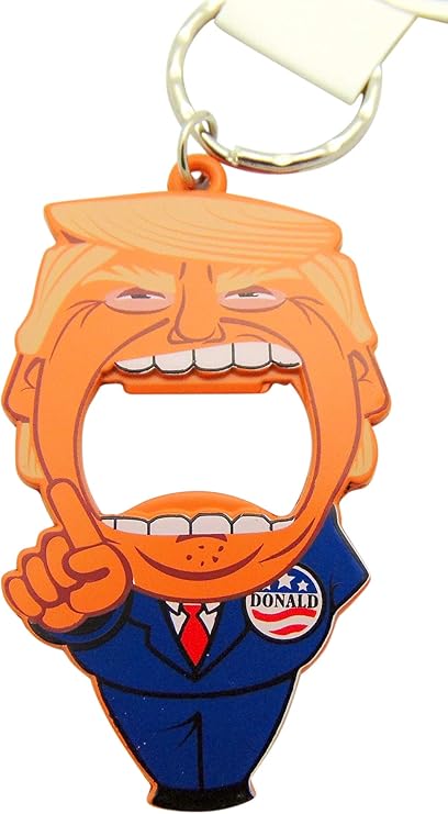 Amazon Com Get A Gadget Donald Trump Big Bite Keychain Key Ring Bottle Opener Toys Games