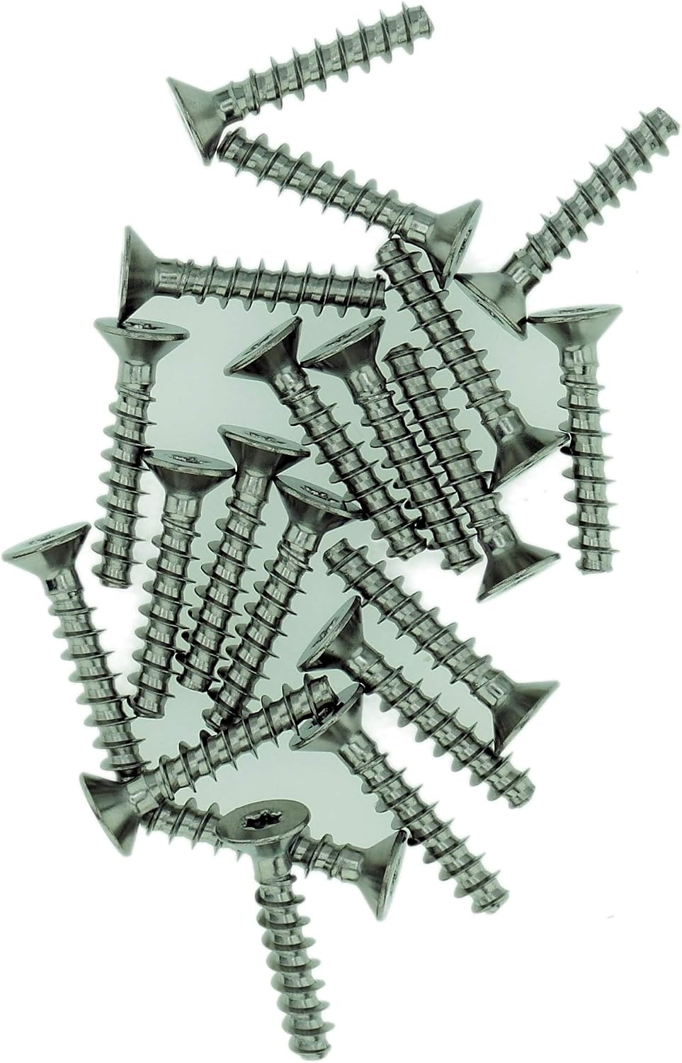 D4 (4mm x 10mm) Pozi Countersunk Screws for Plastic - Stainless Steel (A2) (Pack of 20), 4x10 - A2 (20)