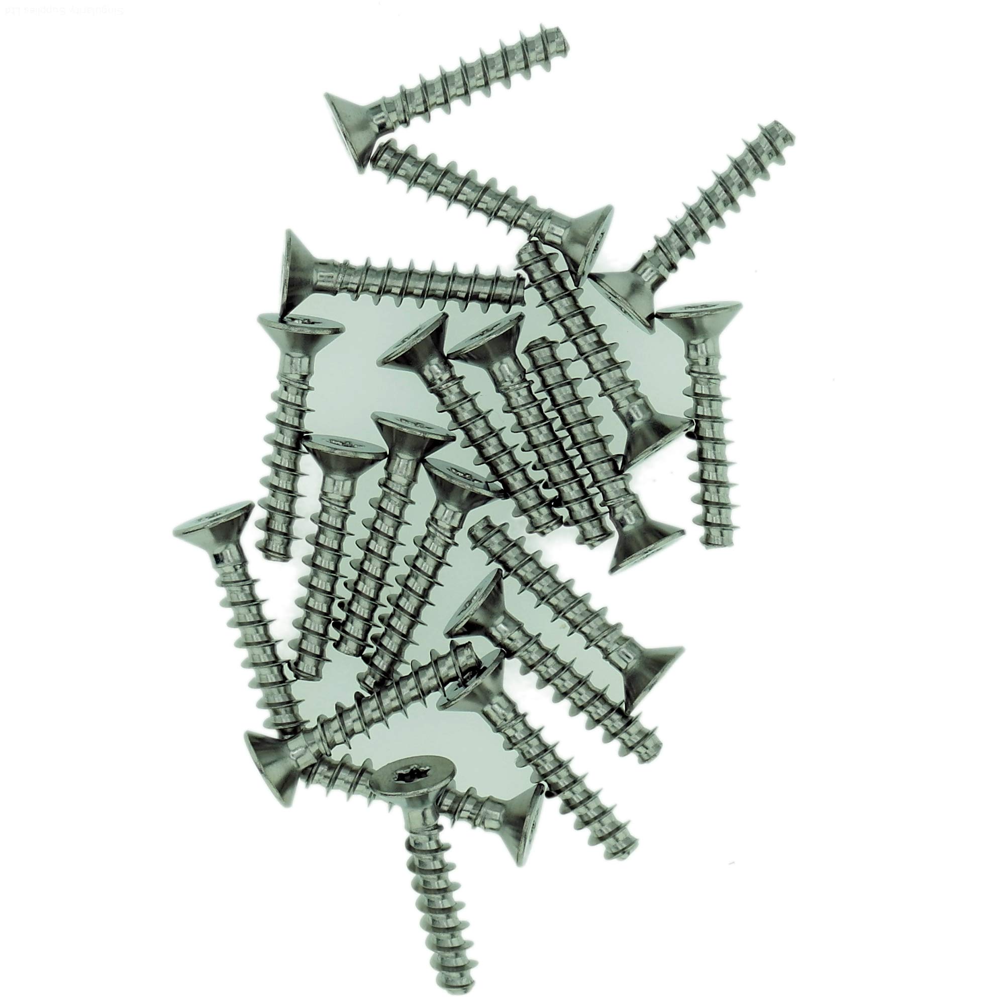 D4 (4mm x 10mm) Pozi Countersunk Screws for Plastic - Stainless Steel (A2) (Pack of 20) — image 1