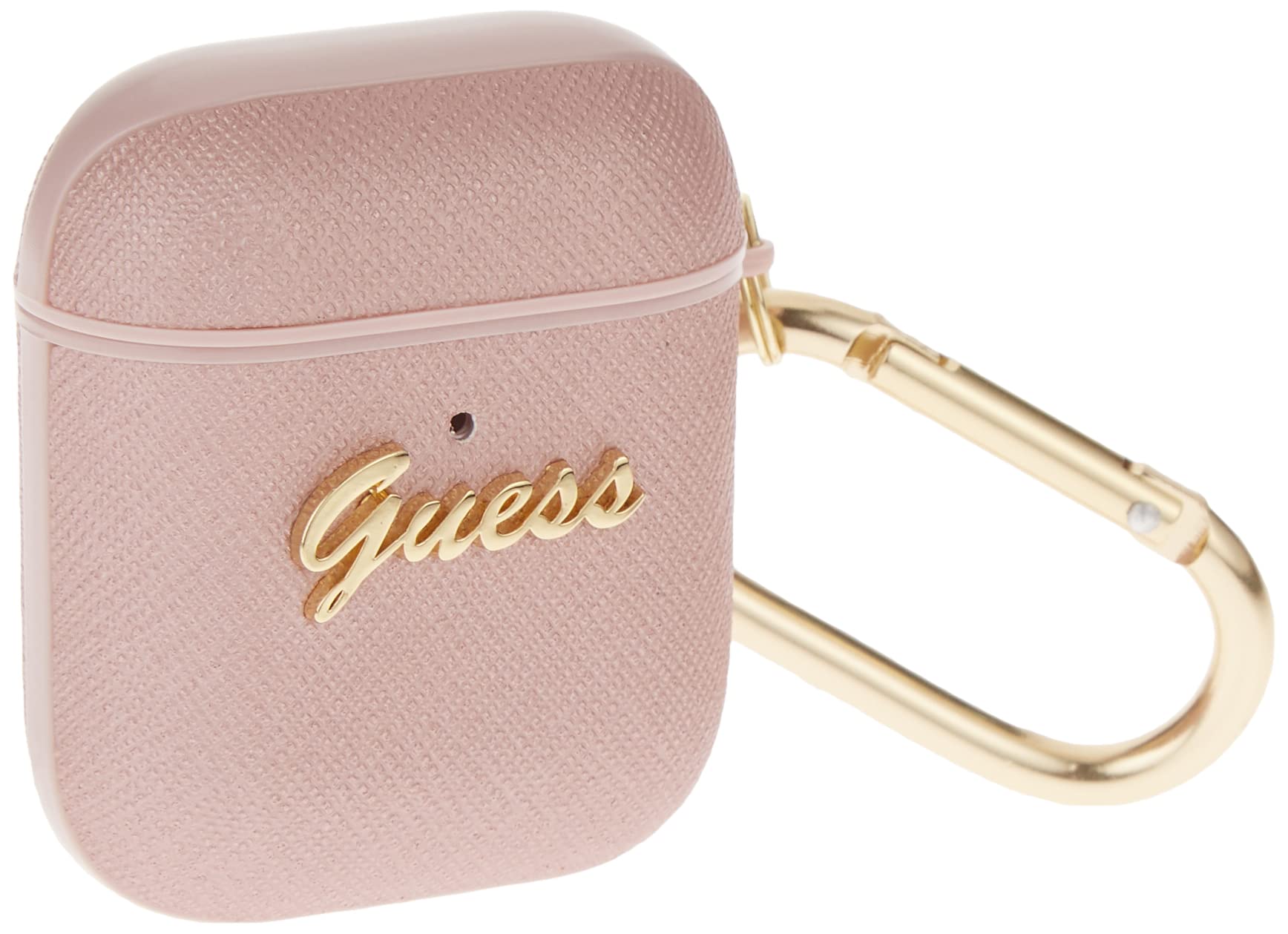 Guess GUA2SASMP Case for AirPods Pink Saffiano Script Metal Collection