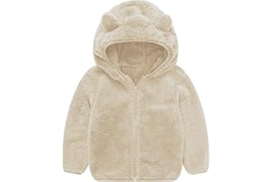 JESKIDS Toddler Girls Boys Fleece Hoody Jacket Zip Up Teddy Coat Warm Winter Outwear