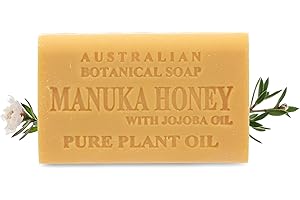 Australian Botanical Soap Manuka Honey with Jojoba Oil 6.6 oz Luxury Soap Bars Enriched with Shea Butter, Pack of 1
