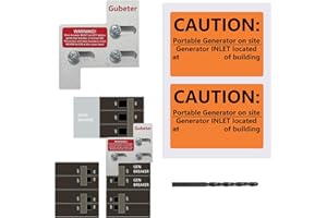 GUBETER Generator Interlock Kit Compatible with General Electric GE 150 or 200 amp Main Breaker, 1 1/4 Inch Spacing Between Main and Branch Breaker
