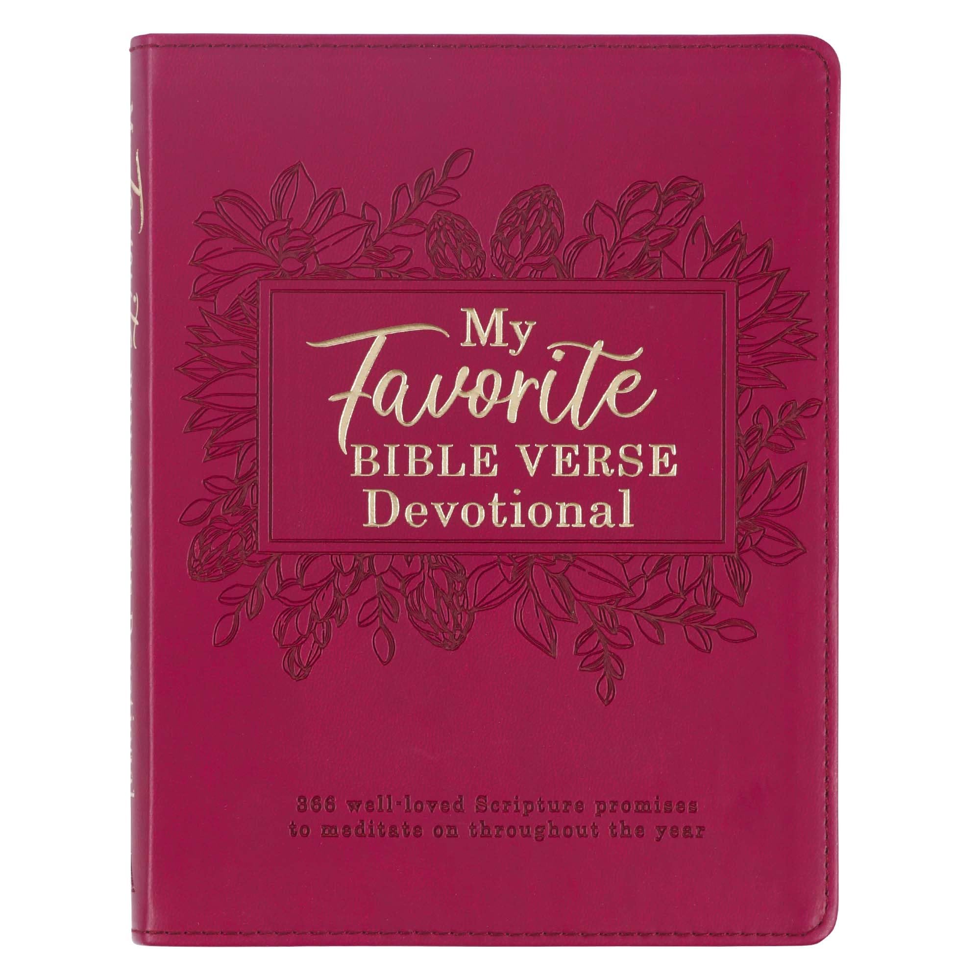 My Favorite Bible Verse - Daily Devotional For Women - 366 Well-loved Scripture Promises to Meditate on Throughout the Year, Imperial Red Faux Leather My Favorite Bible Verse - Daily Devotional For Women - 366 Well-loved Scripture Promises to Meditate on Throughout the Year, Imperial Red Faux Leather Imitation Leather