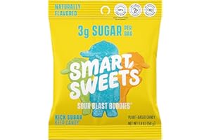 SmartSweets Sour Blast Buddies, Low Sugar Gummy Candy (3g), Low Calorie (130), Gluten-Free -1.8oz (Pack of 12) Packaging may vary