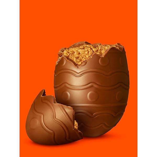 REESE’S MILK CHOCOLATE PEANUT BUTTER CREME EGGS CANDY, EASTER, 1.2 OZ BOX (4 PIECES)