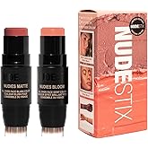 Nudestix Pretty Nude Skin Kit – 2-Piece Cream Blush Stick Set for Cheeks, Eyes & Lips | Includes Nudies Matte & Nudies Bloom | For All Skin Tones