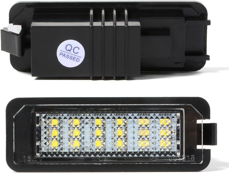Efikeco 2pcs License Number Plate Lamp with Decoder, Ultra Bright 3528 SMD