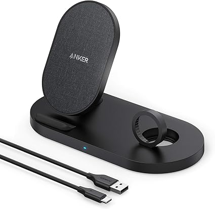 Amazon Com Anker Wireless Charging Station Powerwave Sense 2 In 1 Stand With Watch Charging Holder For Apple Watch Se 6 5 4 3 2 1 Iphone 12 12 Pro 12 Pro Max Se Watch Charging Cable Ac Adapter Not Included