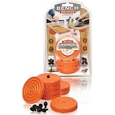 Slipstick CB700 Universal Bench Grippers with Non Slip Grip Surface for Woodworking, Painting, Leveling, Raising, &amp; Supporting (Set of 8 Stackable Grippers) 2-3/4&rdquo; Round x &frac12;&rdquo; Tall - Orange