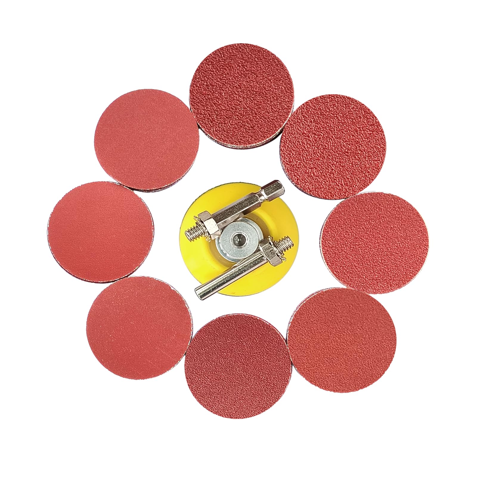 Wanmutrun 100pcs Hook & Loop Discs 50mm Grit 40 60 80 120 150 180 240 320 400 600 Suitable for Small Polishing Machines Best Choice for Small Area Polishing.
