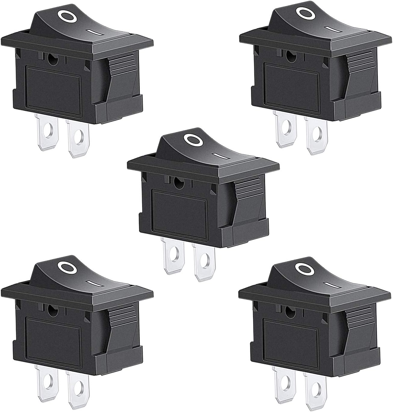 Firlar 5Pcs 2 Pin Snap-in On/Off Position Snap Boat Rocker Switch 12V/110V/250V OT8G: Industrial & Scientific