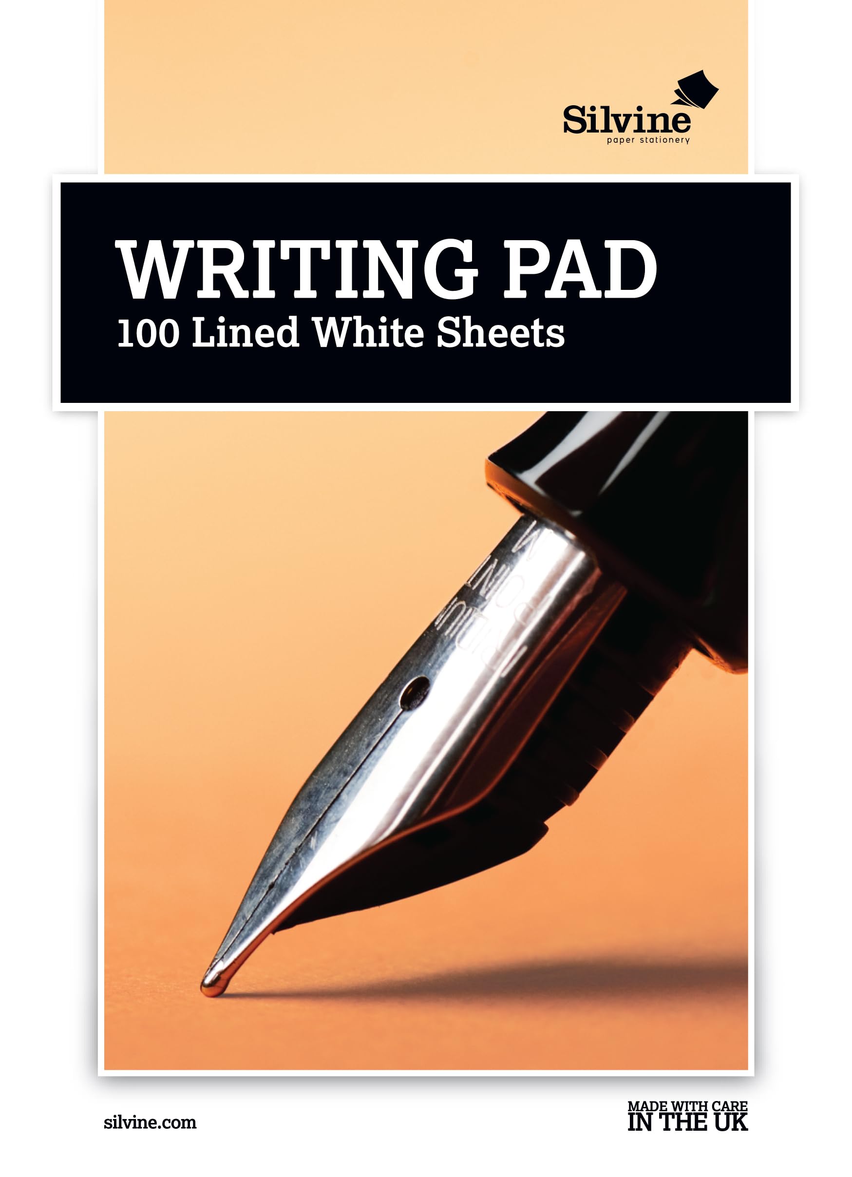 Silvine A5 Writing Pad White - Lined (100 Sheets)