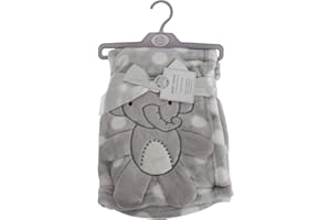Snuggle Baby Baby Boys/Girls Polka-Dot Elephant Wrap (29.5in x 39in) (Gray/White)