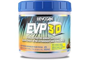 Evogen EVP 3D - Stim Free Pre-Workout | Muscle Pump & Vascularity, Mental Focus, Boosts Nitric Oxide | Arginine Nitrate, L-Ci
