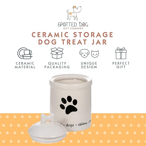 SPOTTED DOG GIFT COMPANY Kitchen Canister for Countertop, Ceramic