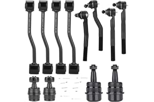 AUTSURLES Front Outer Tie Rods + Front & Rear Sway Bars + Upper Lower Ball Joints Suspension Kit Replacement for 1999 2000 2001 2002 2003 2004 Jeep Grand Cherokee - 12pc Set