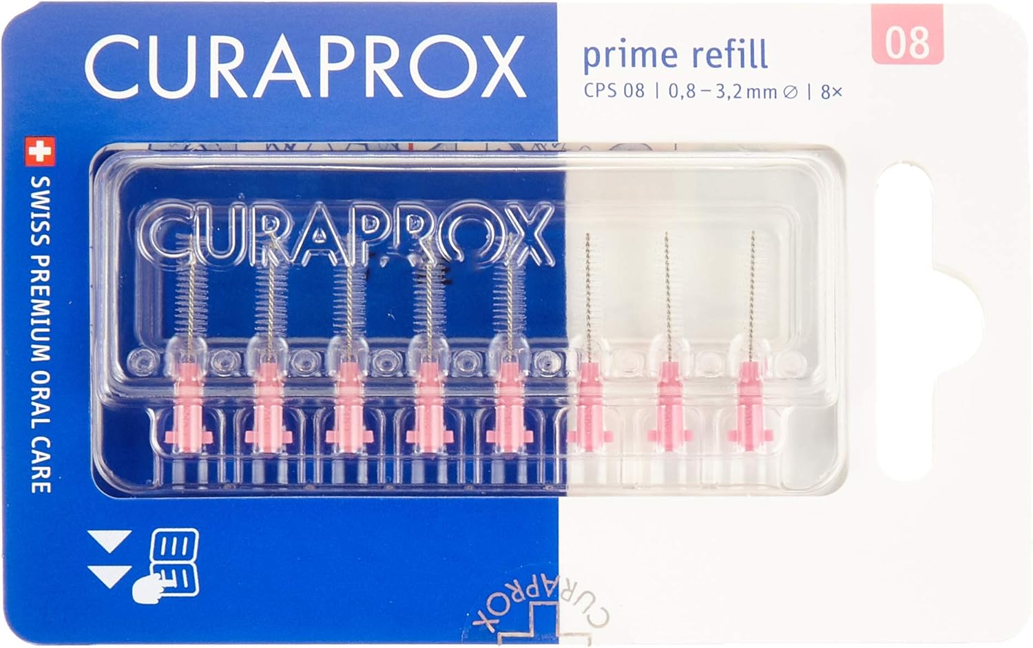 Curaprox CPS 08 Prime Refill Interdental Brushes, Pink BigaMart