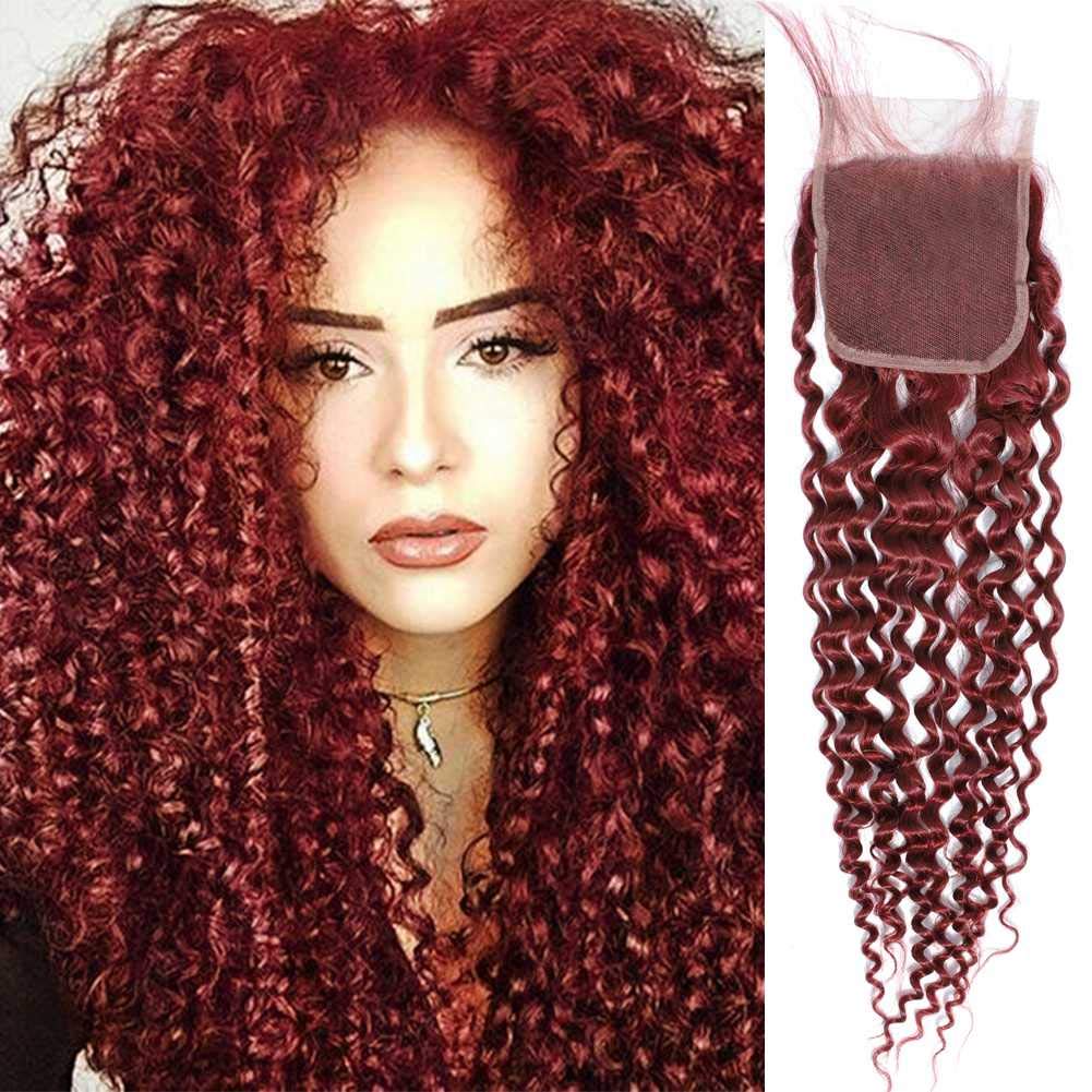 Amazon Com New Year Off 33 Burgundy Kinky Curly Hair Lace