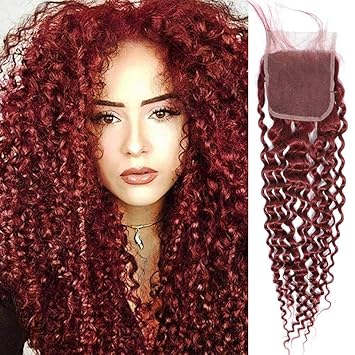 Amazon Com New Year Off 33 Burgundy Kinky Curly Hair Lace