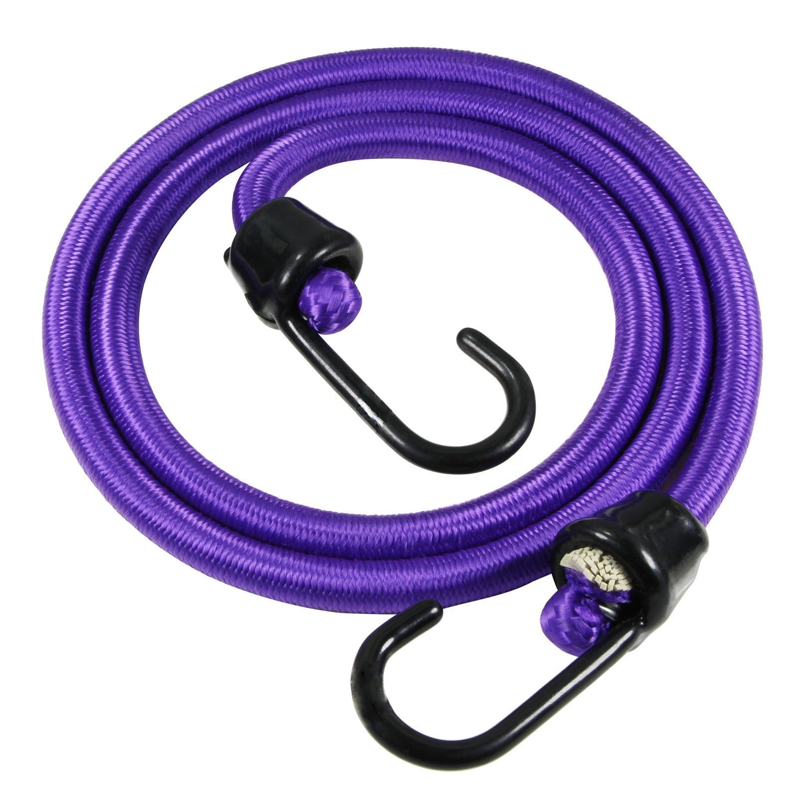 Photo 1 of Joneaz Premium Bungee Cords with Plastic Coating Metal Hooks 36 inch, 4 Pack Purple Color, 10mm Heavy Gauge Rubber