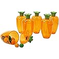 The Dreidel Company Fillable Easter Carrots Containers, Bright Orange Plastic Carrot, Perfect for Easter Hunt, Surprise 5.5" Inch Carrots (6-Pack)