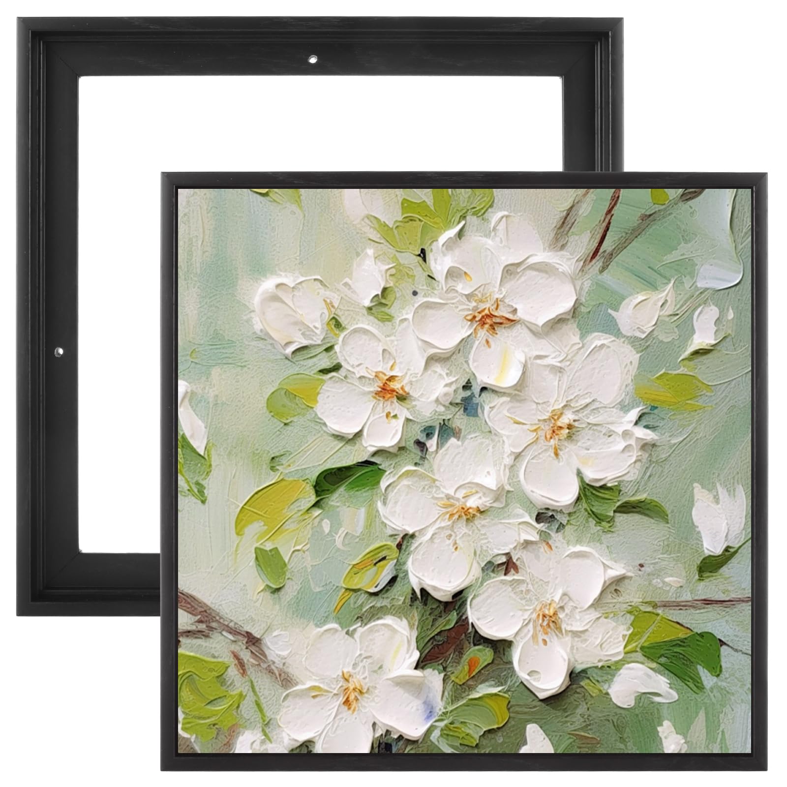 Photo 1 of ***only the frames**
MUXHELy  2 Pack 12x12 Canvas Floating Frame, Square Frames 0.9” Depth Floating Frame for Canvas (Black)
