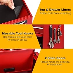 Goplus 6-Drawer Rolling Tool Chest, 3-in-1 Tool Box