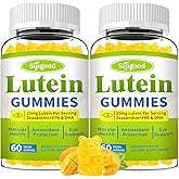 Lutein and Zeaxanthin Supplements Gummies with Astaxanthin & Bilberry Extract - Eye Vitamins with Omega-3, Vitamins A, C, E, D3 & Zinc for Vision Health - Sugar Free, Mango Flavor, 120 Count