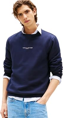 Sweat Homme Logo Crewneck Col à Ras-du-Cou, Bleu (Desert Sky), 3XL