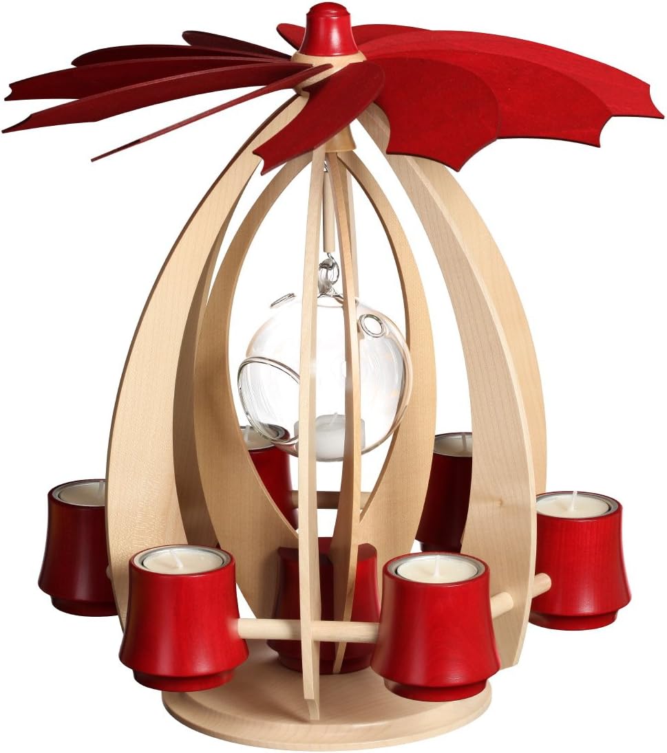Hanging pyramid - NOVA maple - ruby red 38.0 cm Design pyramid NEW