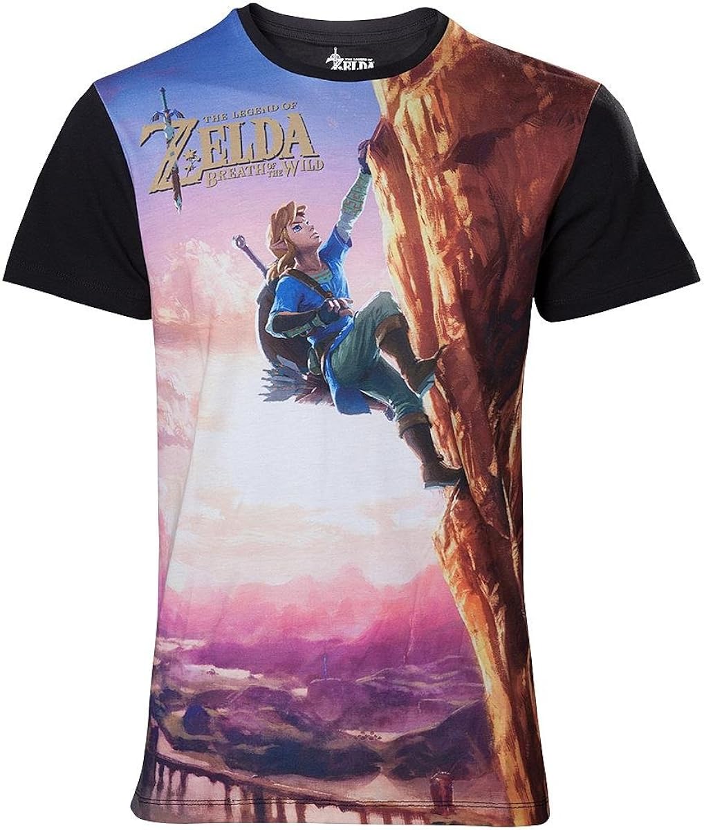 Close Up The Legend of Zelda T-Shirt - Breath of The Wild [Allover Print] (XL): Amazon.co.uk 